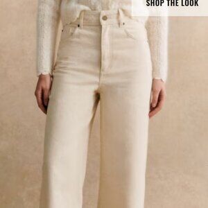 Sezane Le Crop in Mottled Ecru